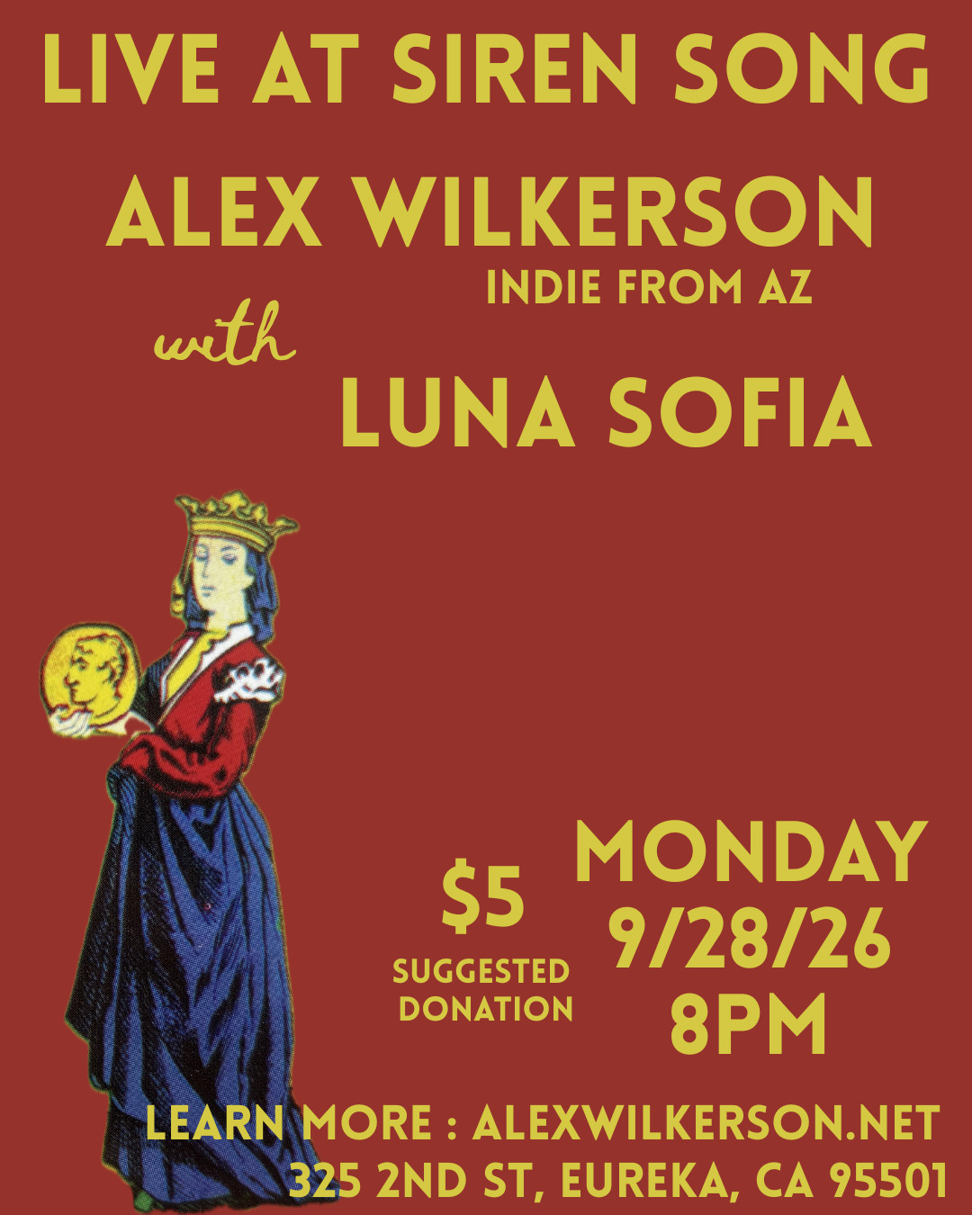 Live at Siren Song: Alex Wilkerson with Luna Sofia
