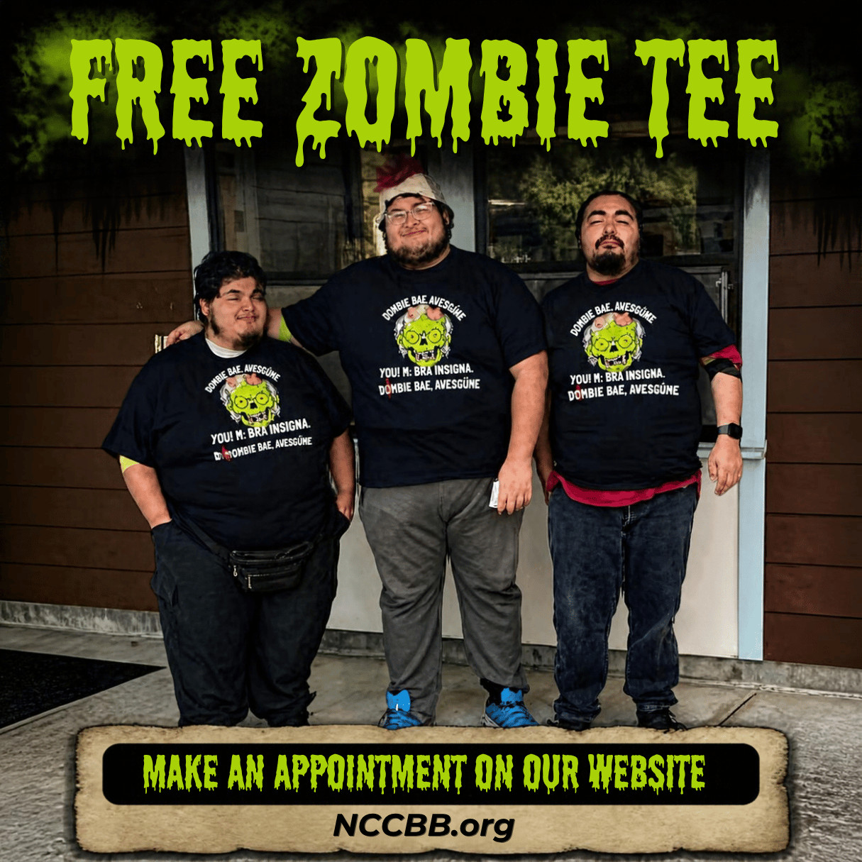 Free Zombie Tee For Donors