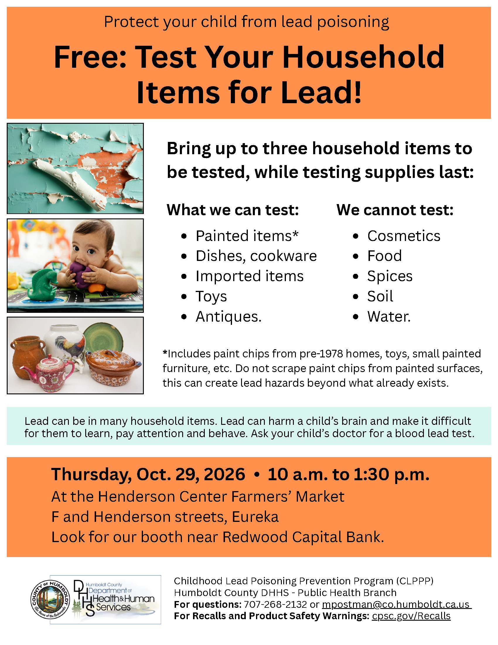 Free: Test Your Household Items for Lead Event!